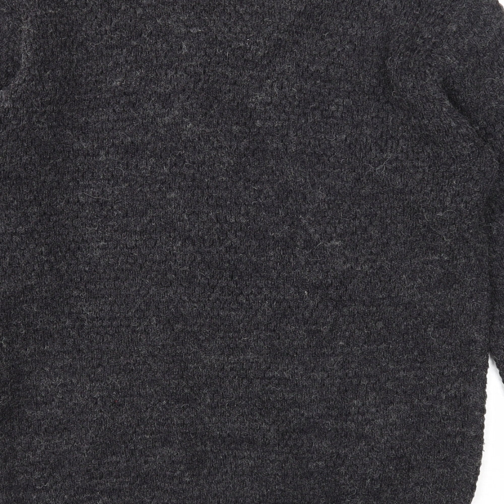 Xact Mens Black Round Neck Acrylic Pullover Jumper Size S Long Sleeve