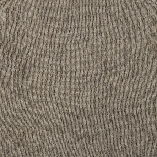 Kliss Womens Grey Round Neck Acrylic Pullover Jumper Size XL