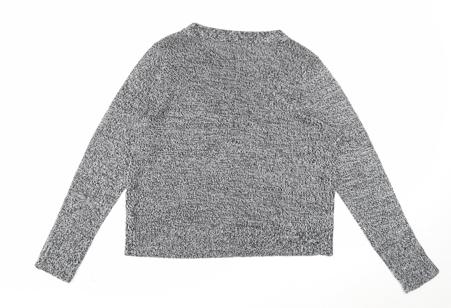 Divided Womens Black Round Neck Acrylic Pullover Jumper Size M