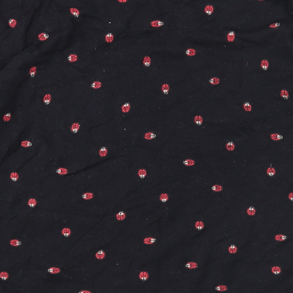 NEXT Womens Black Round Neck Geometric Cotton Pullover Jumper Size 18 - Ladybird Detail