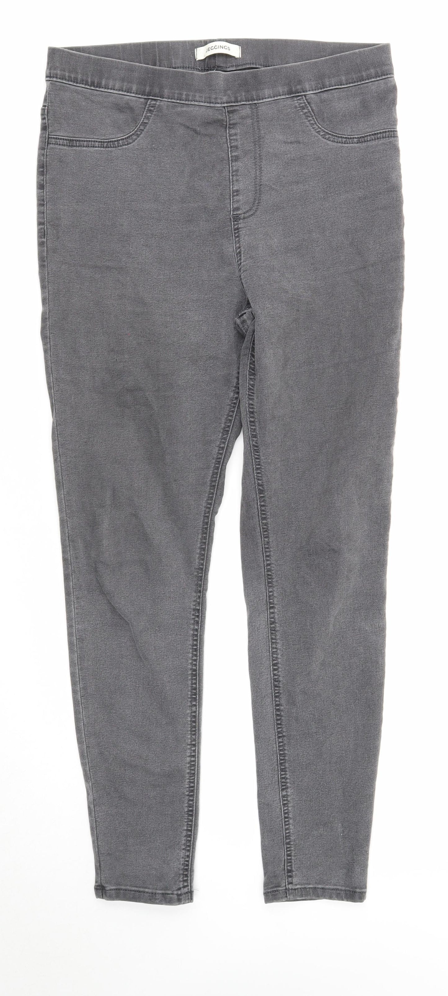 Marks and Spencer Womens Grey Cotton Jegging Jeans Size 12 Regular