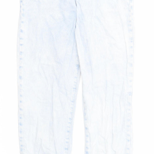 Miss Selfridge Womens Blue Cotton Skinny Jeans Size 4 Regular Zip