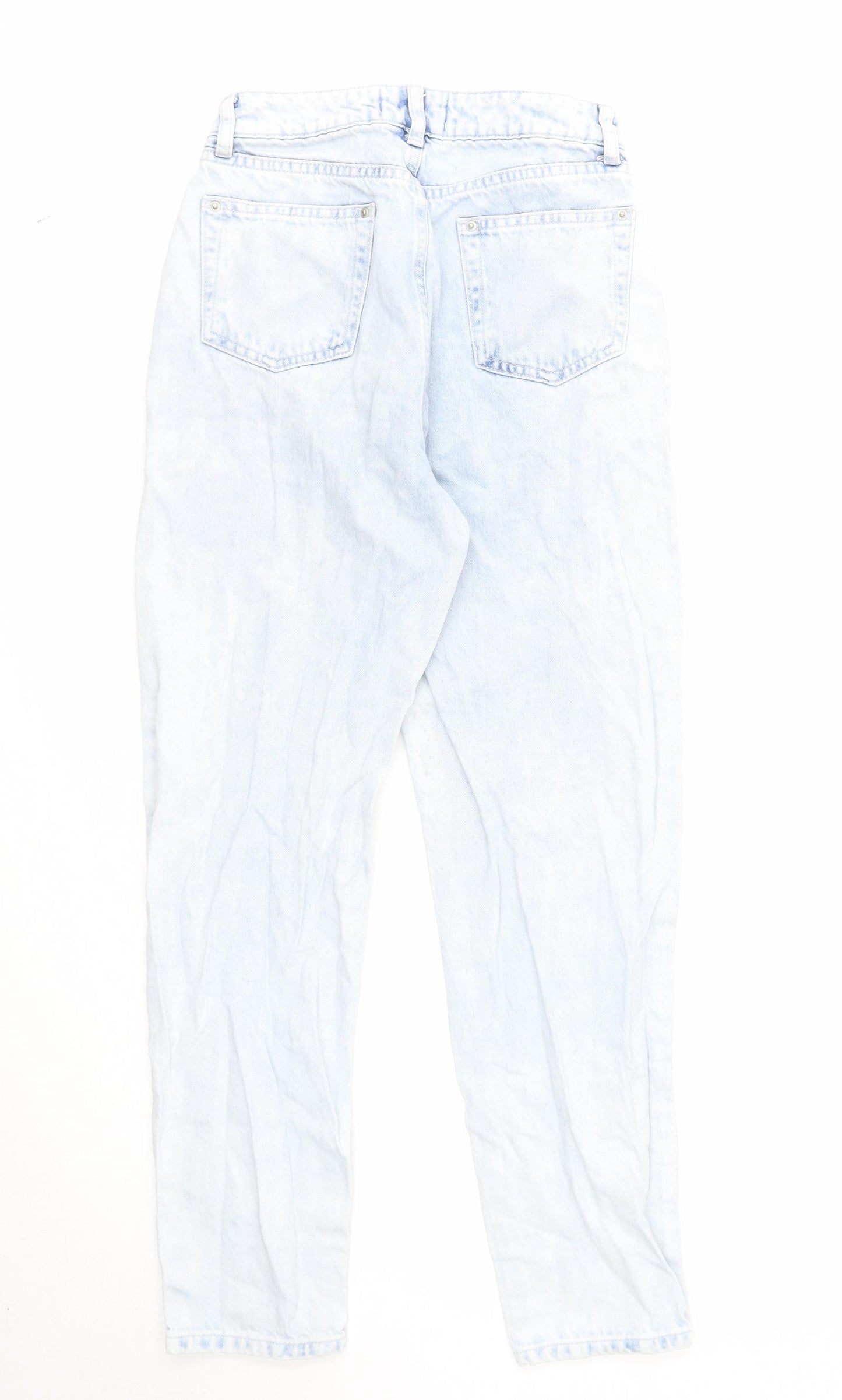 Miss Selfridge Womens Blue Cotton Skinny Jeans Size 4 Regular Zip