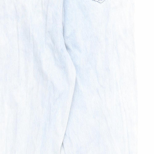 Miss Selfridge Womens Blue Cotton Skinny Jeans Size 4 Regular Zip