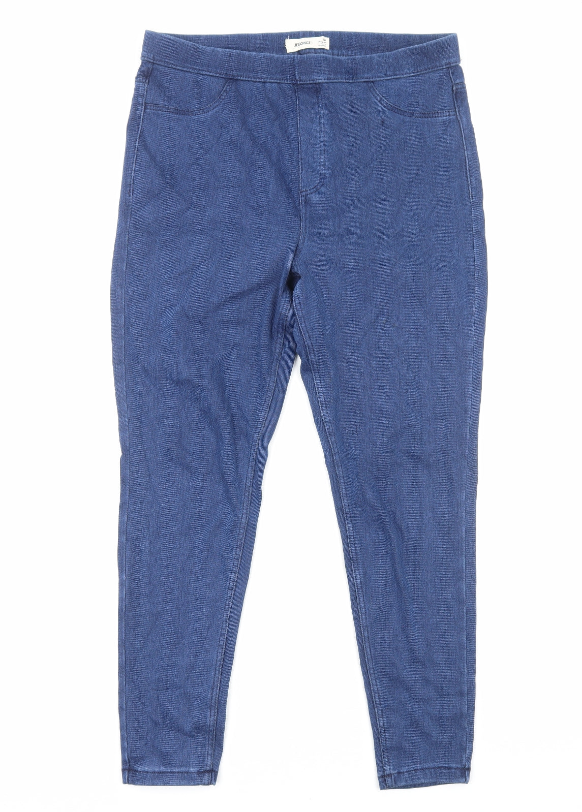 Marks and Spencer Womens Blue Cotton Jegging Jeans Size 16 Regular