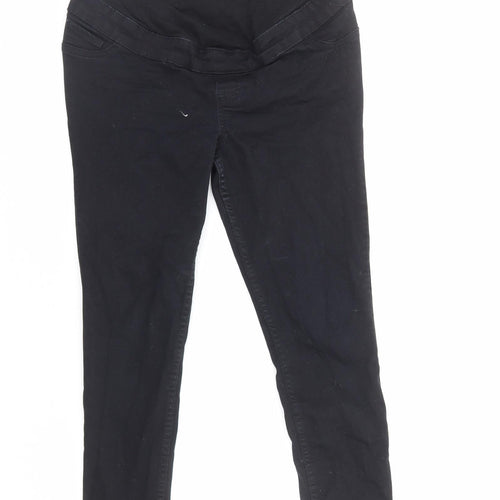 New Look Womens Black Herringbone Cotton Skinny Jeans Size 10 Regular