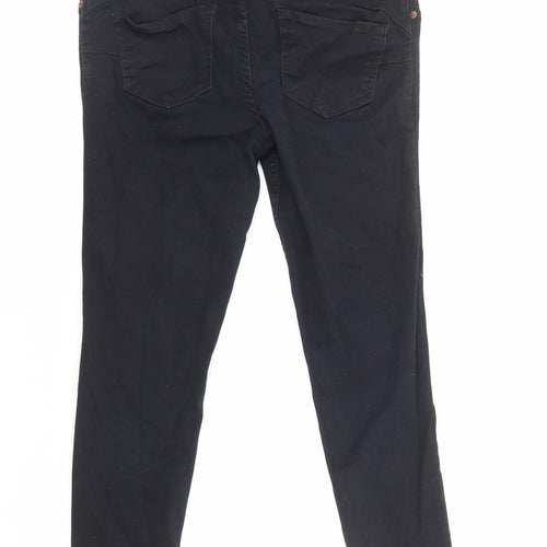 New Look Womens Black Herringbone Cotton Skinny Jeans Size 10 Regular