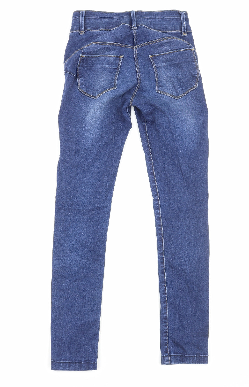 NEXT Womens Blue Cotton Skinny Jeans Size 6 Regular Zip