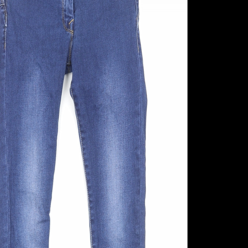 NEXT Womens Blue Cotton Skinny Jeans Size 6 Regular Zip