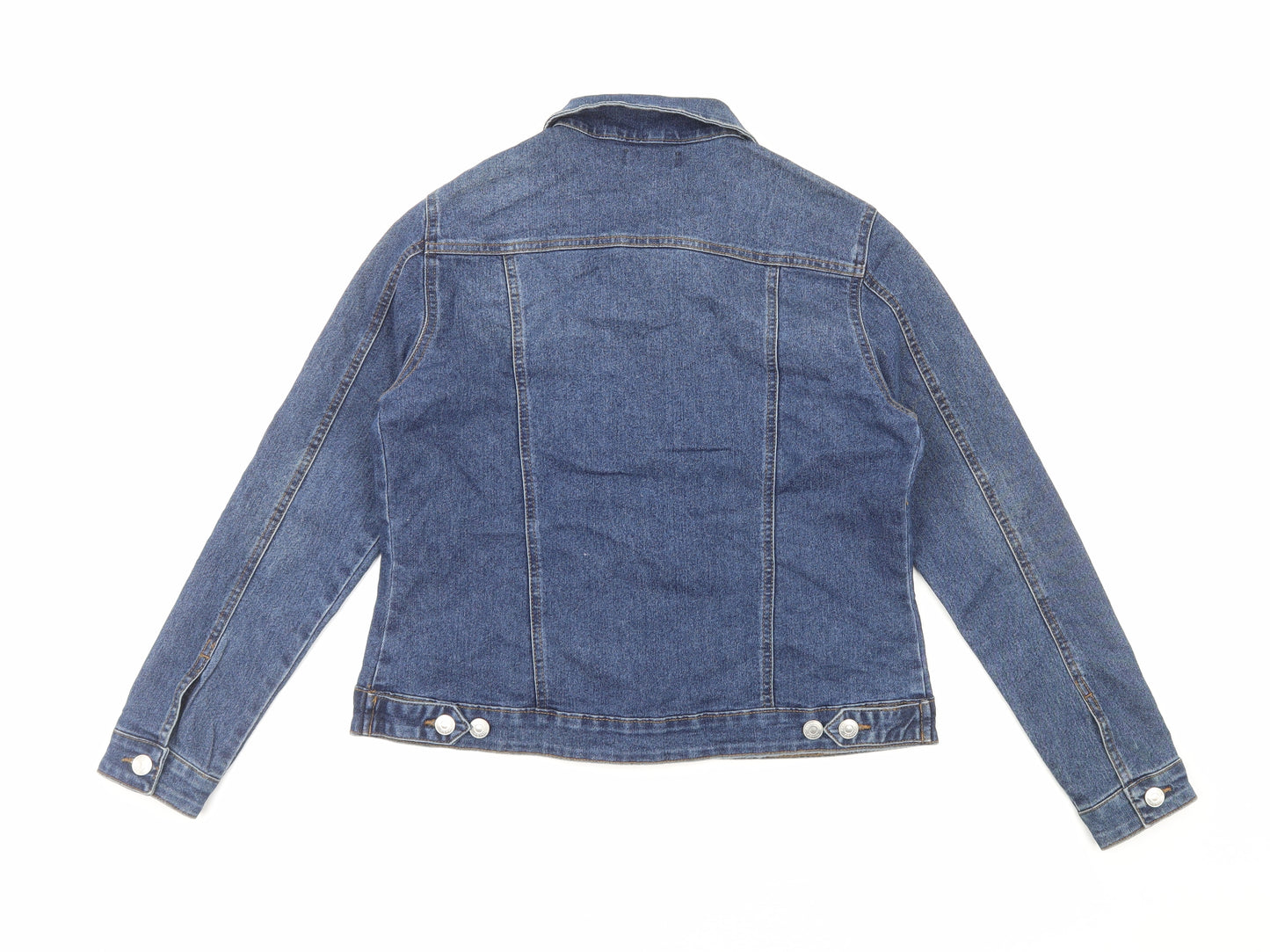 Papaya Womens Blue Jacket Size 14 Button