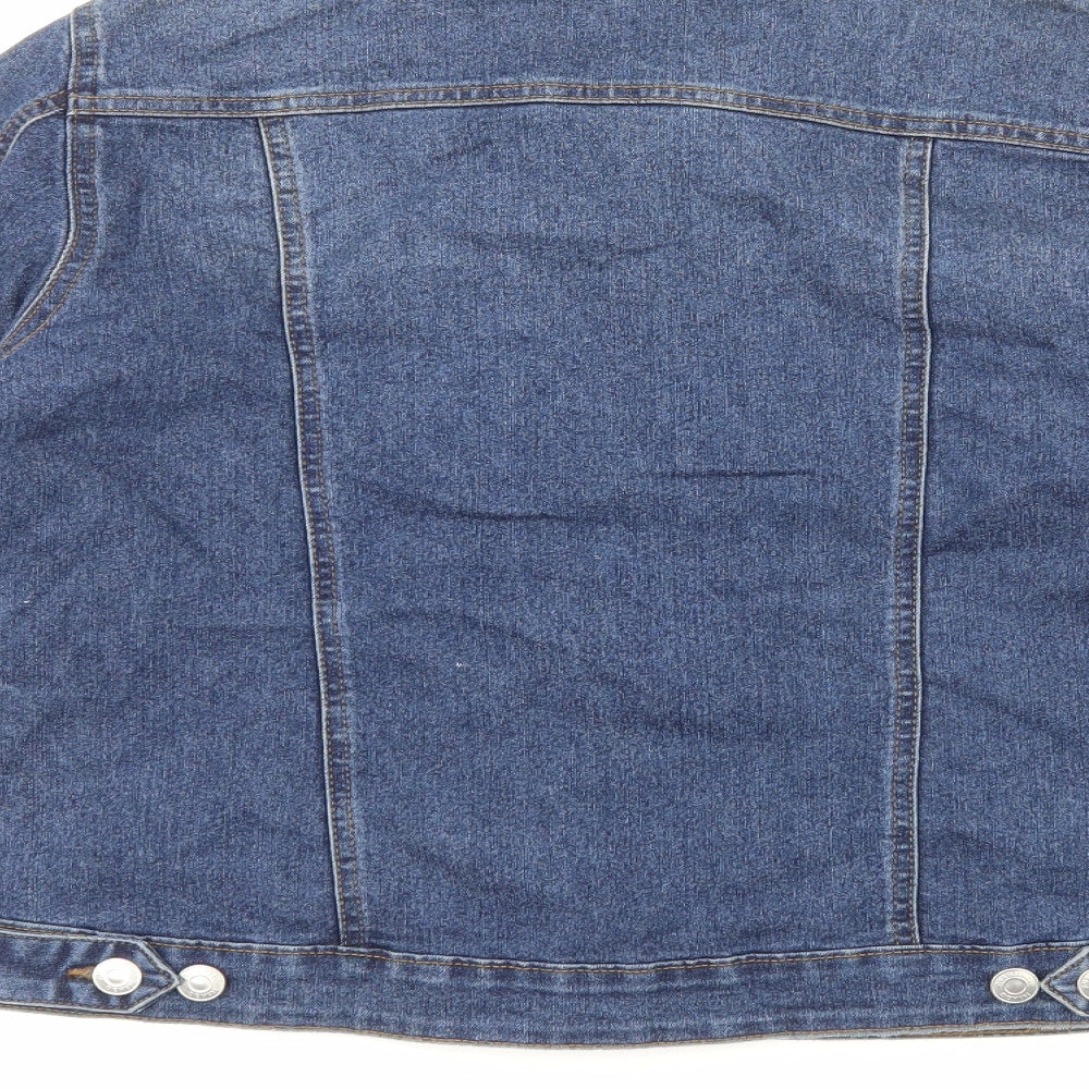Papaya Womens Blue Jacket Size 14 Button