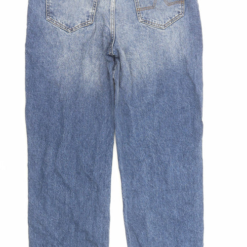 As You Womens Blue Cotton Straight Jeans Size 12 Regular Zip