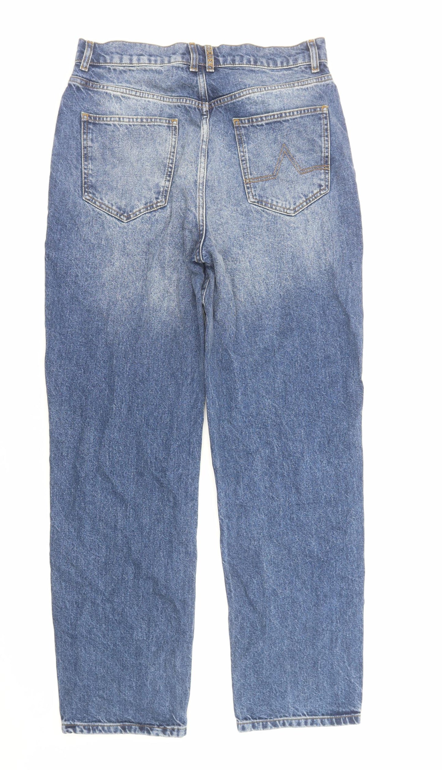 As You Womens Blue Cotton Straight Jeans Size 12 Regular Zip