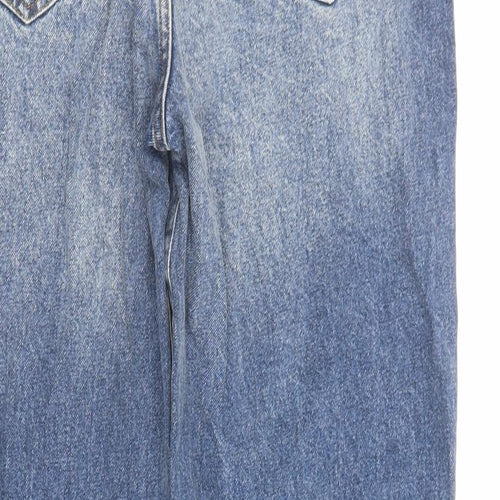As You Womens Blue Cotton Straight Jeans Size 12 Regular Zip