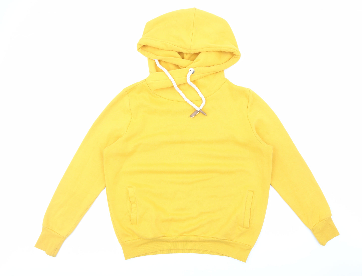 Primark Womens Yellow Cotton Pullover Hoodie Size L Pullover