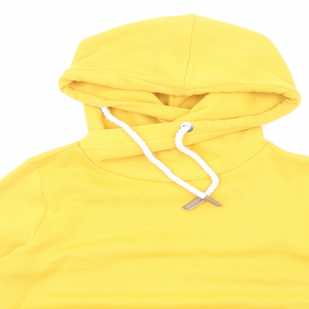 Primark Womens Yellow Cotton Pullover Hoodie Size L Pullover