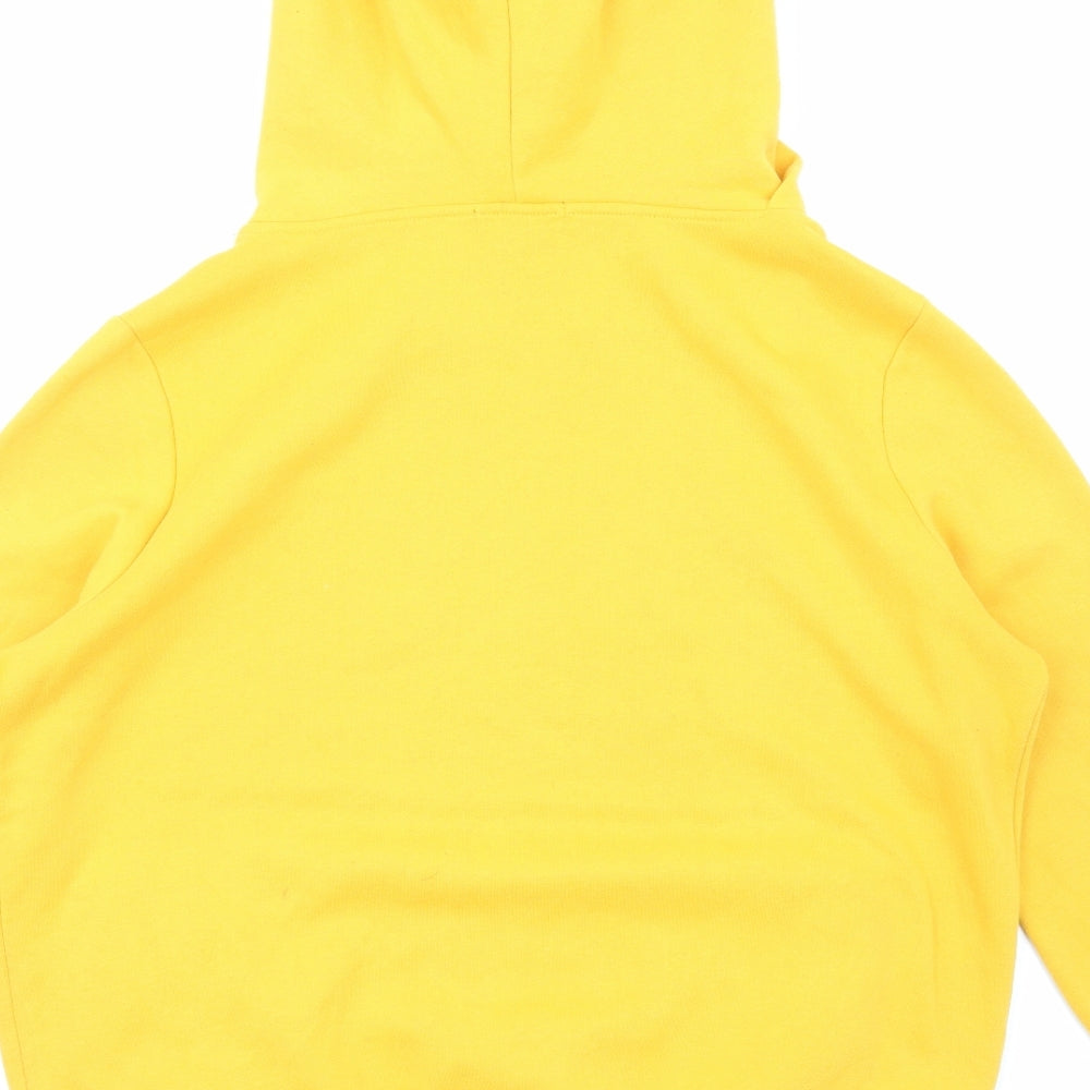 Primark Womens Yellow Cotton Pullover Hoodie Size L Pullover