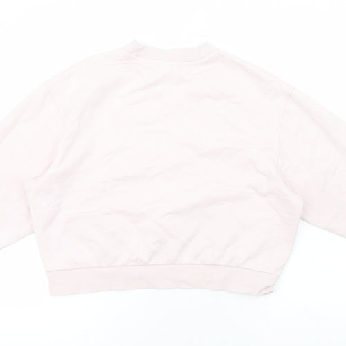 Weekday Womens Pink Cotton Pullover Sweatshirt Size XS Pullover - Cropped