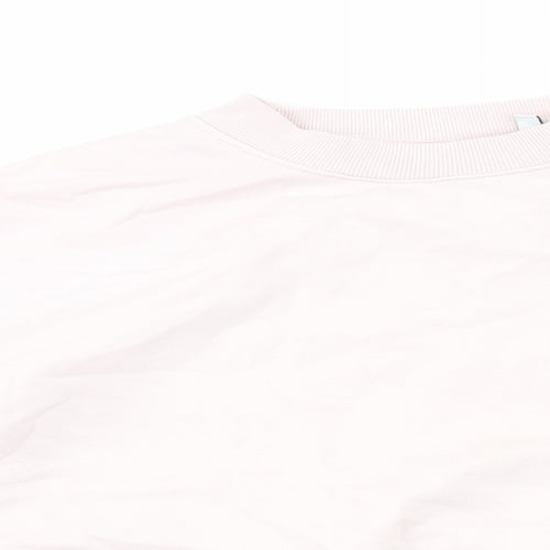 Weekday Womens Pink Cotton Pullover Sweatshirt Size XS Pullover - Cropped