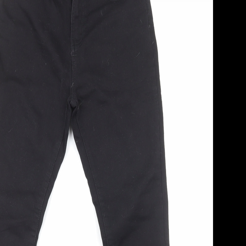 Avenue Womens Black Cotton Skinny Jeans Size 14 Regular Zip