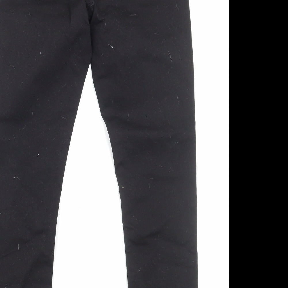 Avenue Womens Black Cotton Skinny Jeans Size 14 Regular Zip