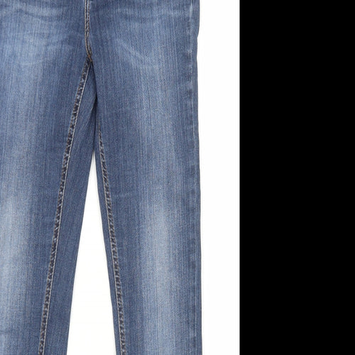 And Or Womens Blue Cotton Skinny Jeans Size 6 Regular Zip
