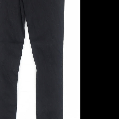Marks and Spencer Womens Black Cotton Skinny Jeans Size 10 Regular Zip