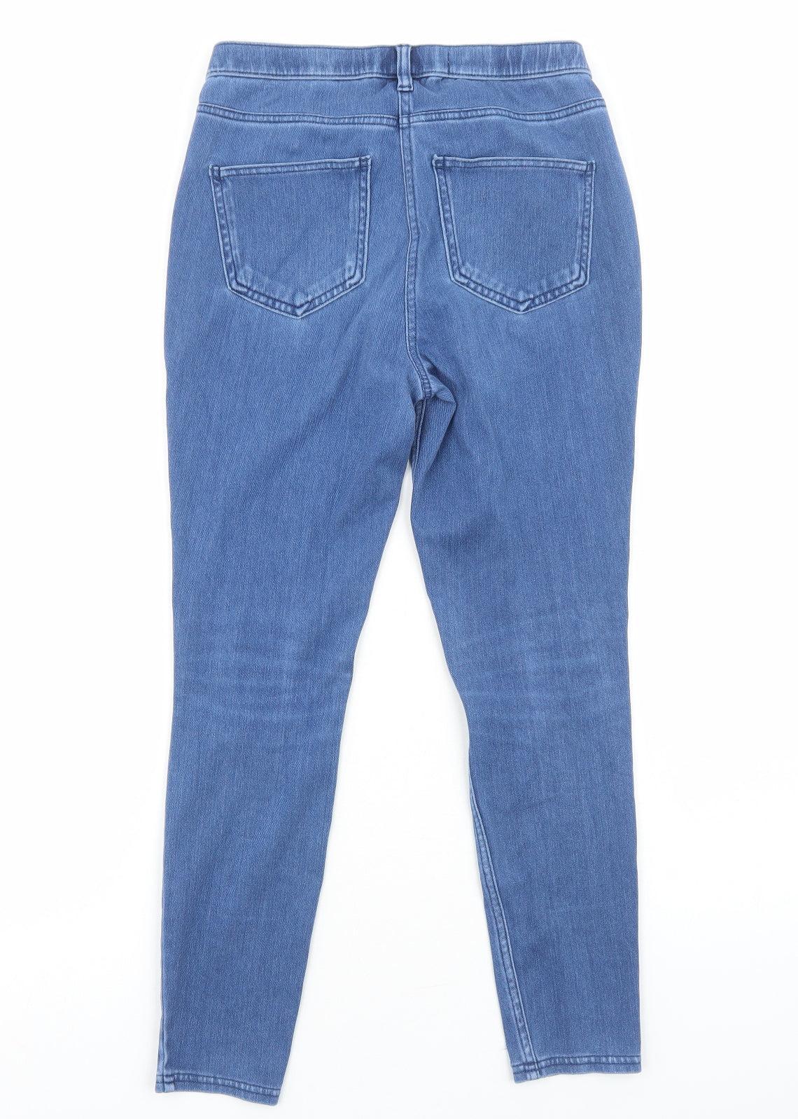 Marks and Spencer Womens Blue Cotton Skinny Jeans Size 10 Regular