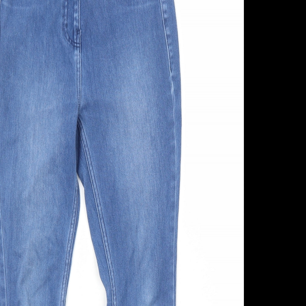 Marks and Spencer Womens Blue Cotton Skinny Jeans Size 10 Regular