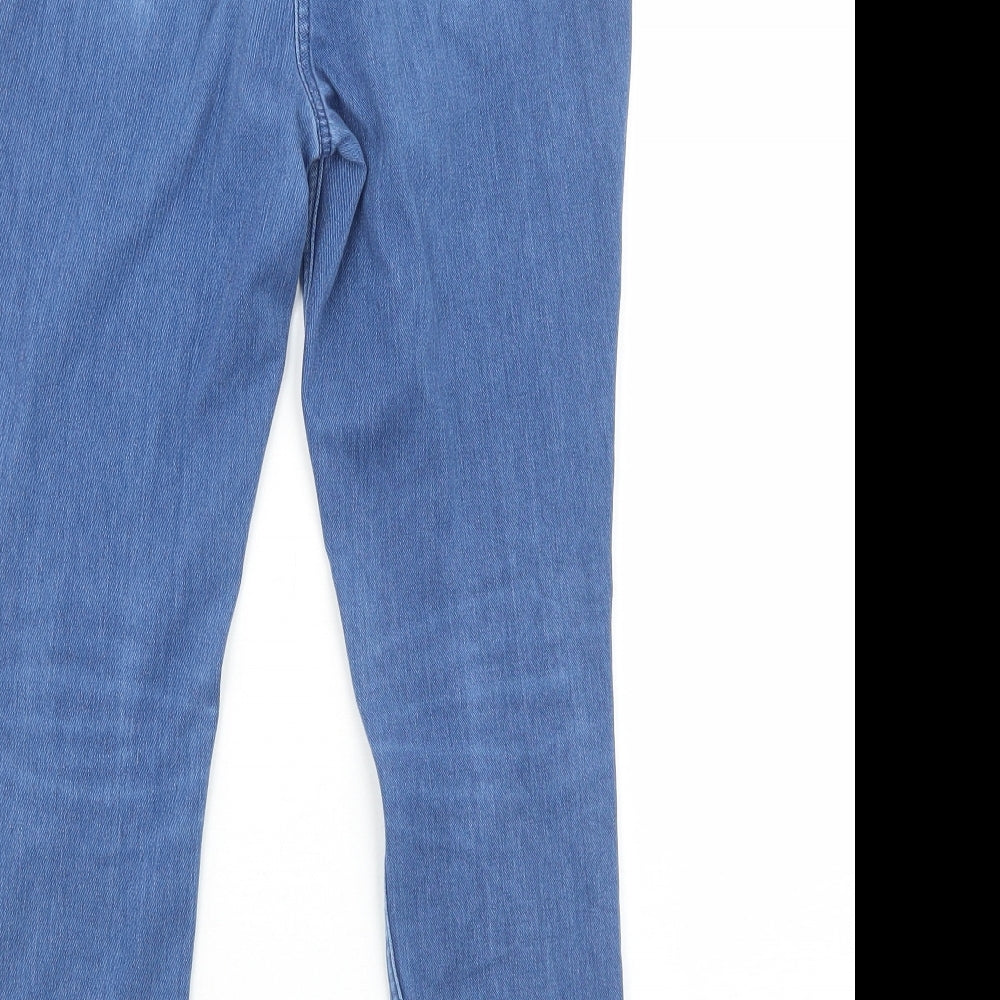 Marks and Spencer Womens Blue Cotton Skinny Jeans Size 10 Regular