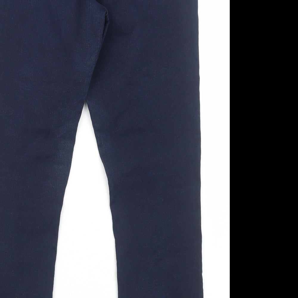 TU Womens Blue Cotton Straight Jeans Size 18 Regular Zip