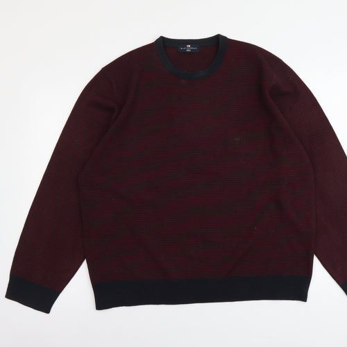 Marks and Spencer Mens Purple Round Neck Acrylic Pullover Jumper Size XL Long Sleeve