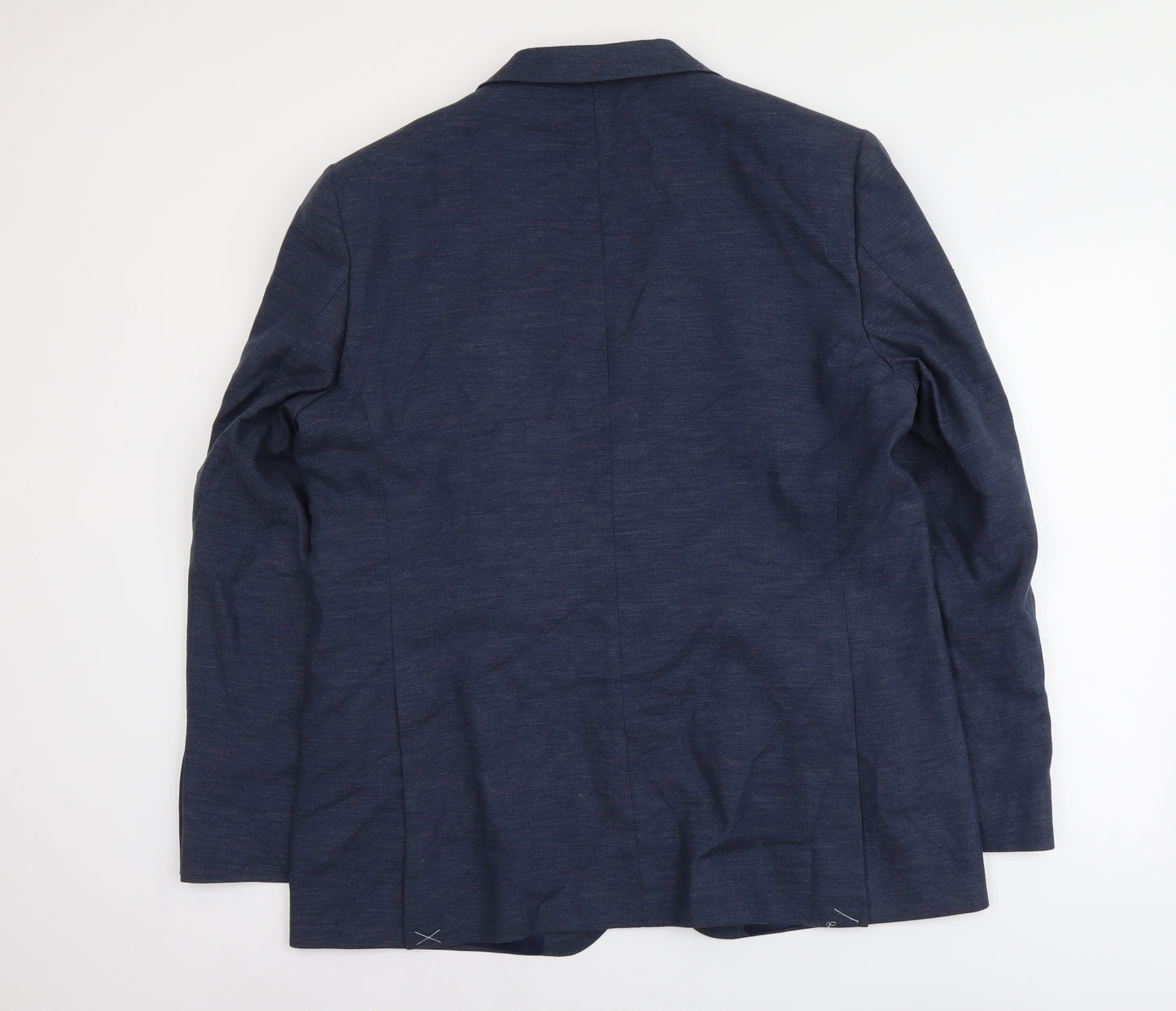 Marks and Spencer Mens Blue Polyester Jacket Blazer Size XL Regular