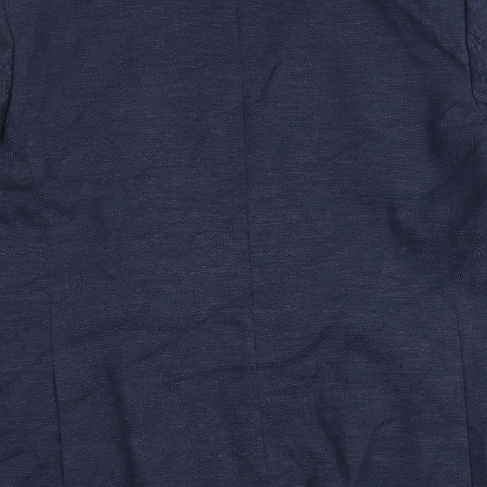Marks and Spencer Mens Blue Polyester Jacket Blazer Size XL Regular