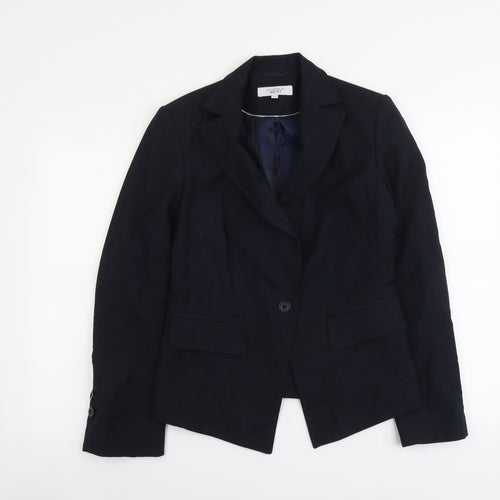 NEXT Womens Blue Polyester Jacket Blazer Size 10