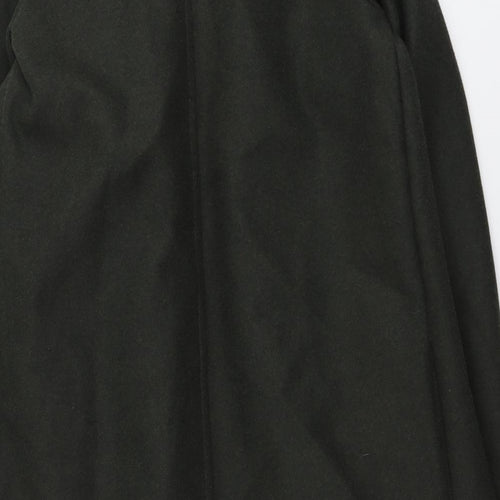 Zara Womens Green Overcoat Coat Size S Hook & Eye