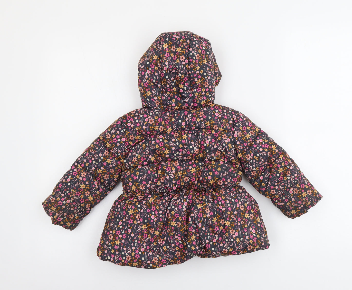 George Boys Multicoloured Floral Puffer Jacket Jacket Size 12-18 Months Zip