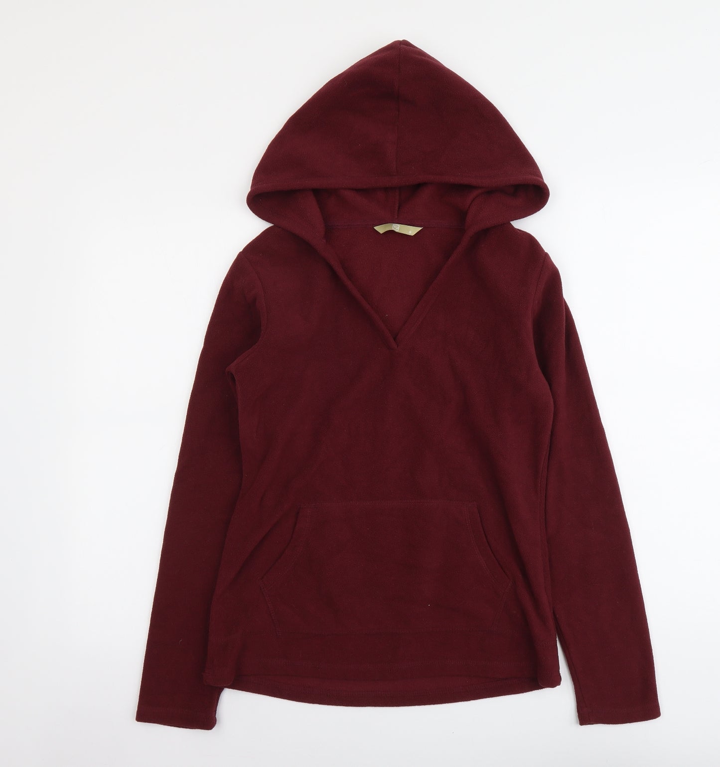 TU Womens Red Polyester Pullover Hoodie Size 8 Pullover