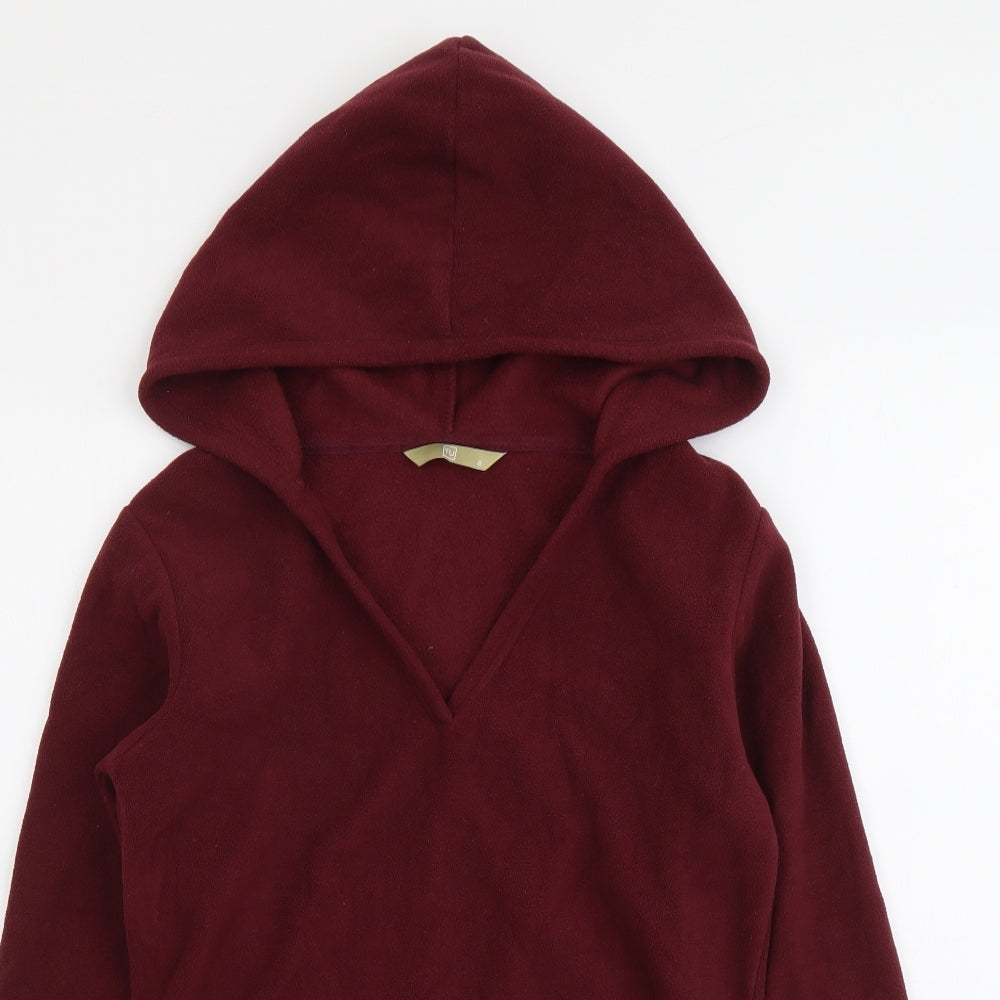 TU Womens Red Polyester Pullover Hoodie Size 8 Pullover
