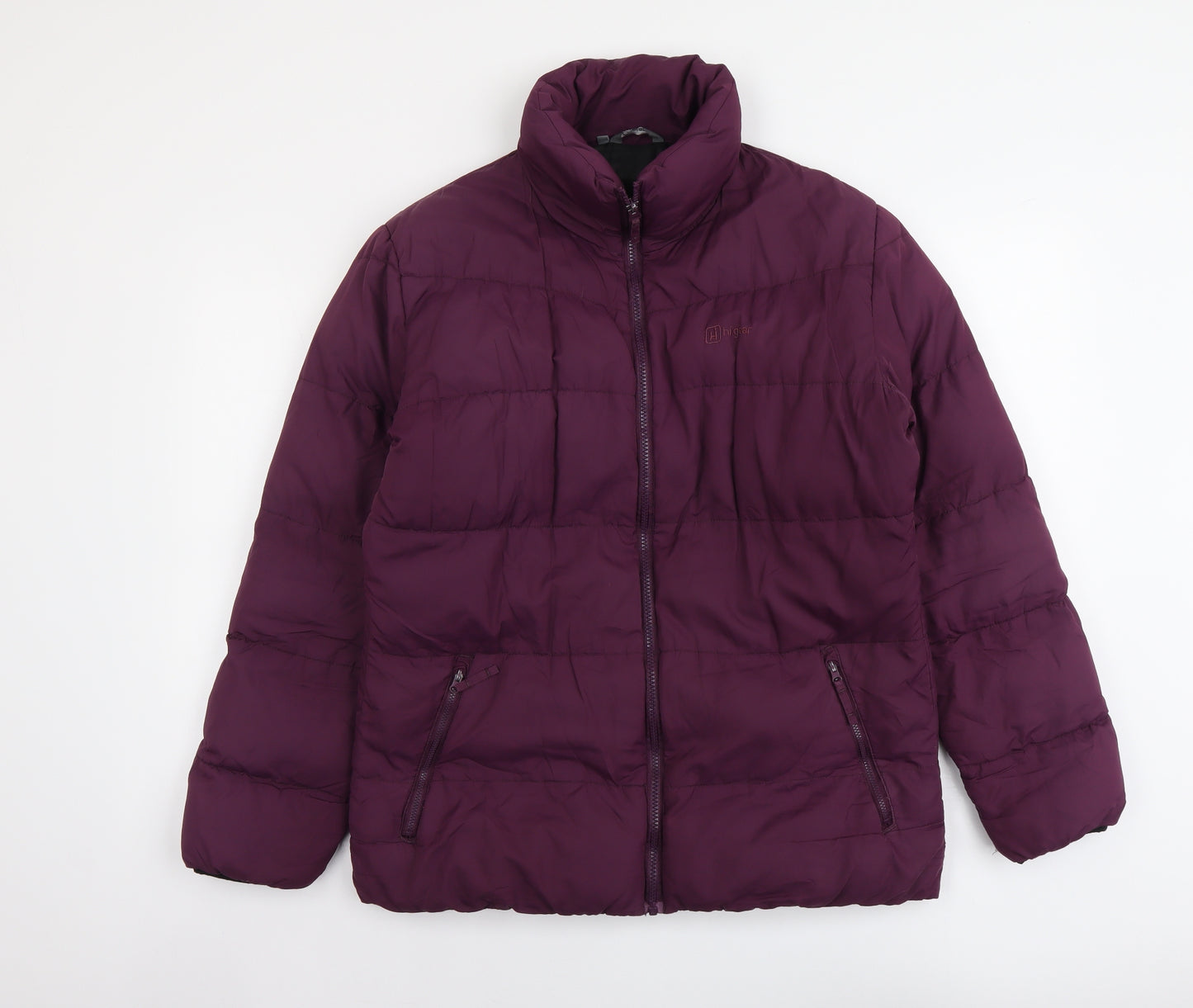 Hi Gear Womens Purple Puffer Jacket Jacket Size 14 Zip