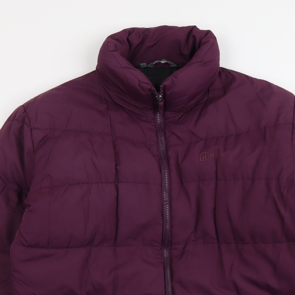 Hi Gear Womens Purple Puffer Jacket Jacket Size 14 Zip