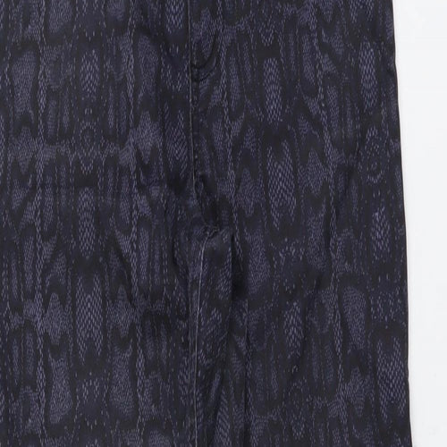 Marks and Spencer Womens Blue Animal Print Cotton Jegging Jeans Size 10 L26 in Regular - Snake Print