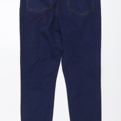 Denim & Co. Womens Blue Cotton Skinny Jeans Size 14 L27 in Regular Button