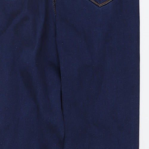 Denim & Co. Womens Blue Cotton Skinny Jeans Size 14 L27 in Regular Button