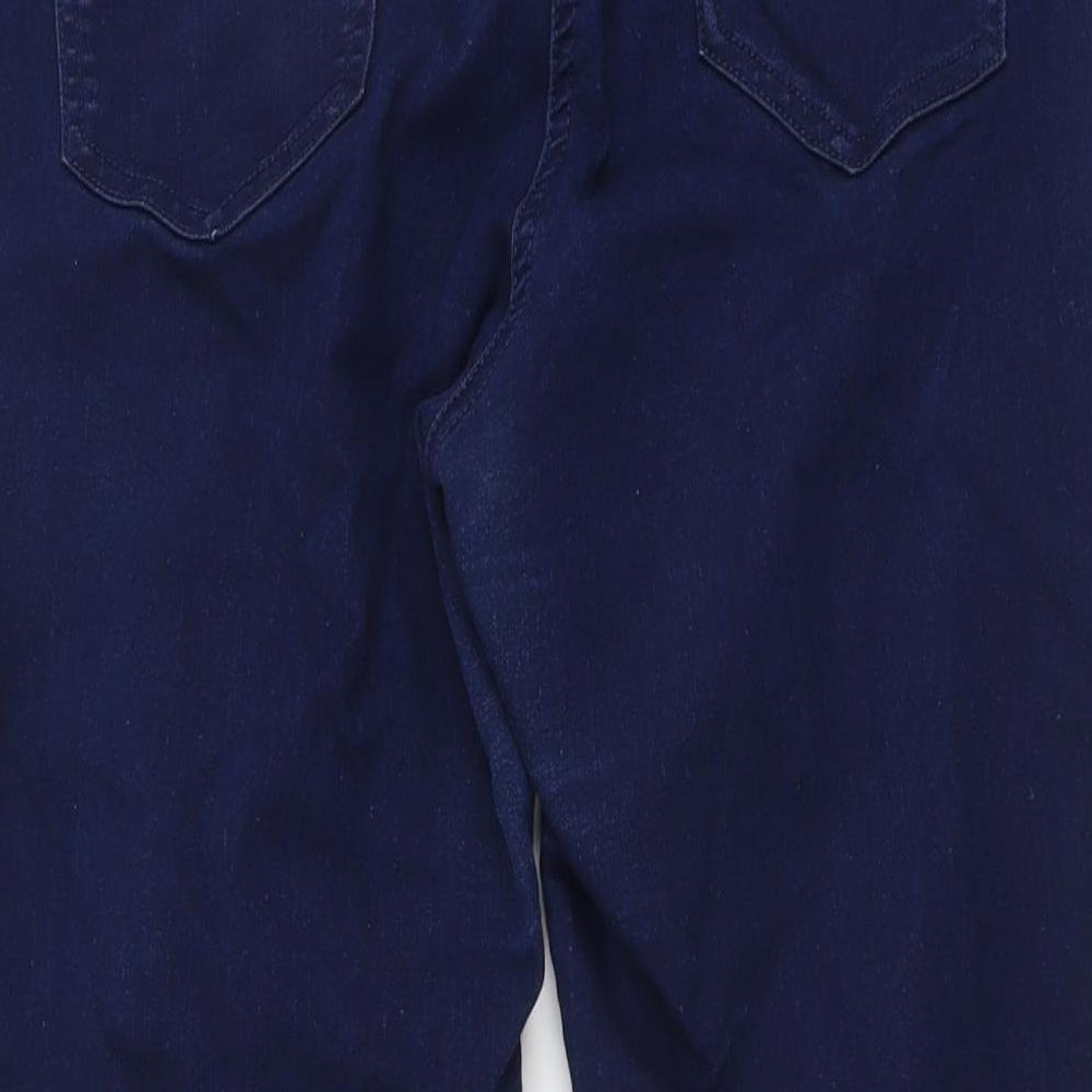 George Womens Blue Cotton Skinny Jeans Size 14 L22 in Regular Button