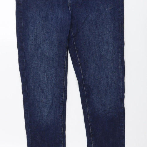 V By Very Womens Blue Cotton Skinny Jeans Size 26 in L28 in Regular Button