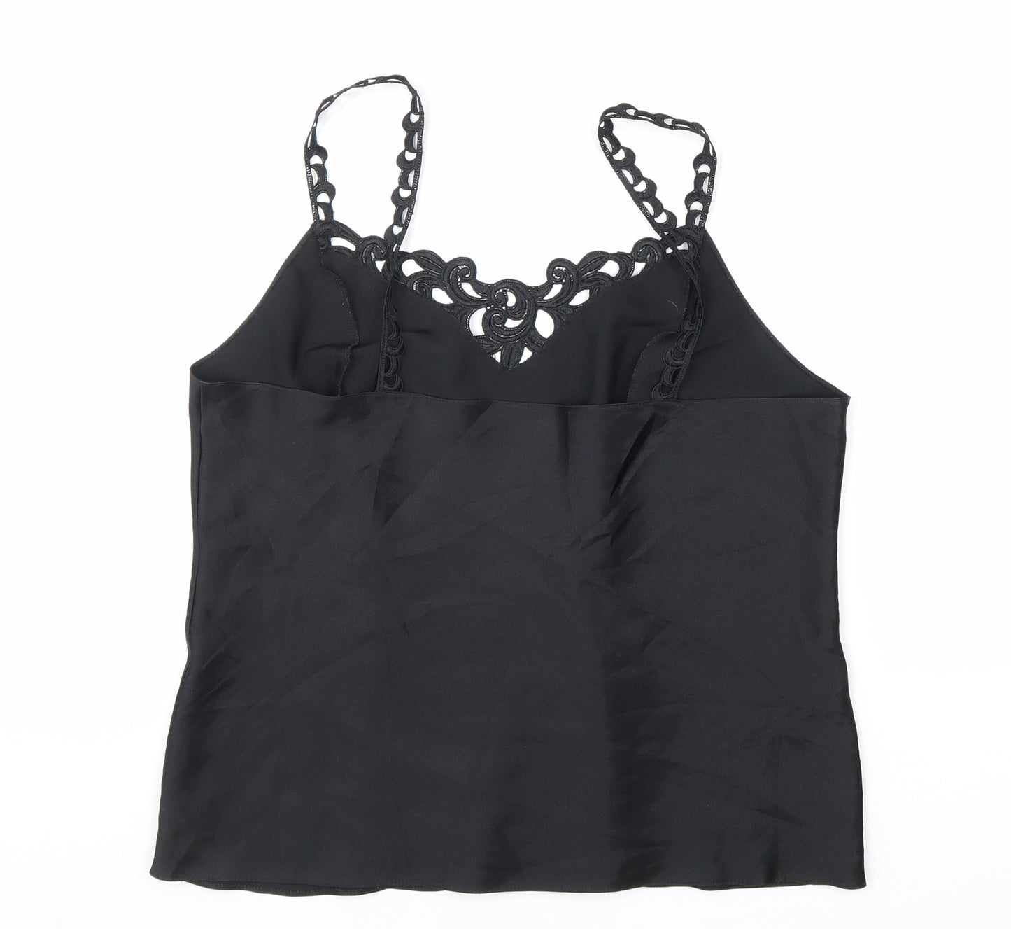 Marks and Spencer Womens Black Polyester Camisole Tank Size 16 V-Neck