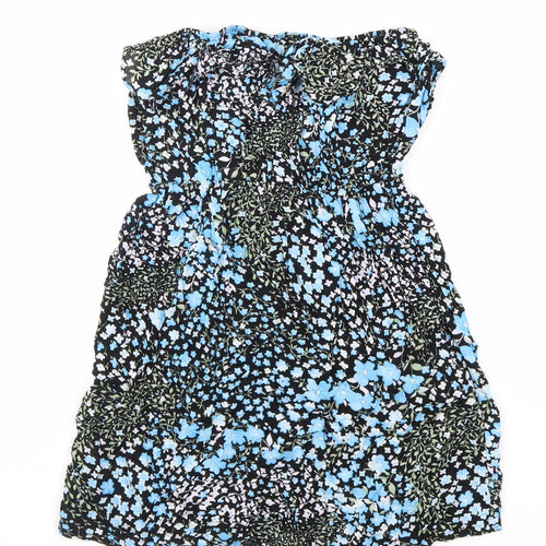 Miso Womens Multicoloured Geometric Viscose Basic Tank Size 12 Off the Shoulder