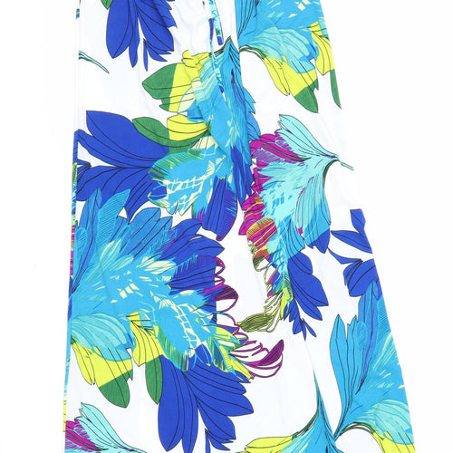 Jasmine Womens White Floral Polyester Maxi Size M Off the Shoulder Drawstring