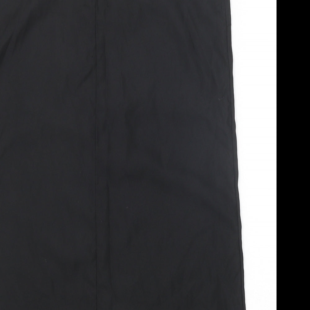 ASOS Womens Black Polyester Slip Dress Size 14 V-Neck Pullover